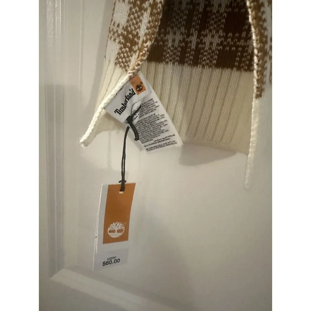 New Timberland Scarf Wheat Buffalo Plaid One Size NWT‎